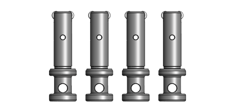 (Set of 4) LTAC Extended Length Take Down Pins - Aids in Faster Removal!