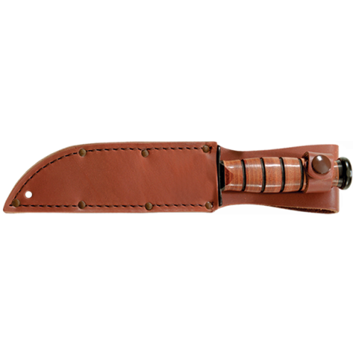 Ka-Bar Full-Size Plain Brown Leather Sheath